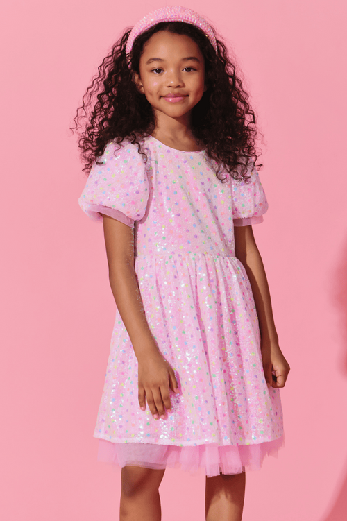 Lola + The Boys Dress Sparkle Confetti Dress