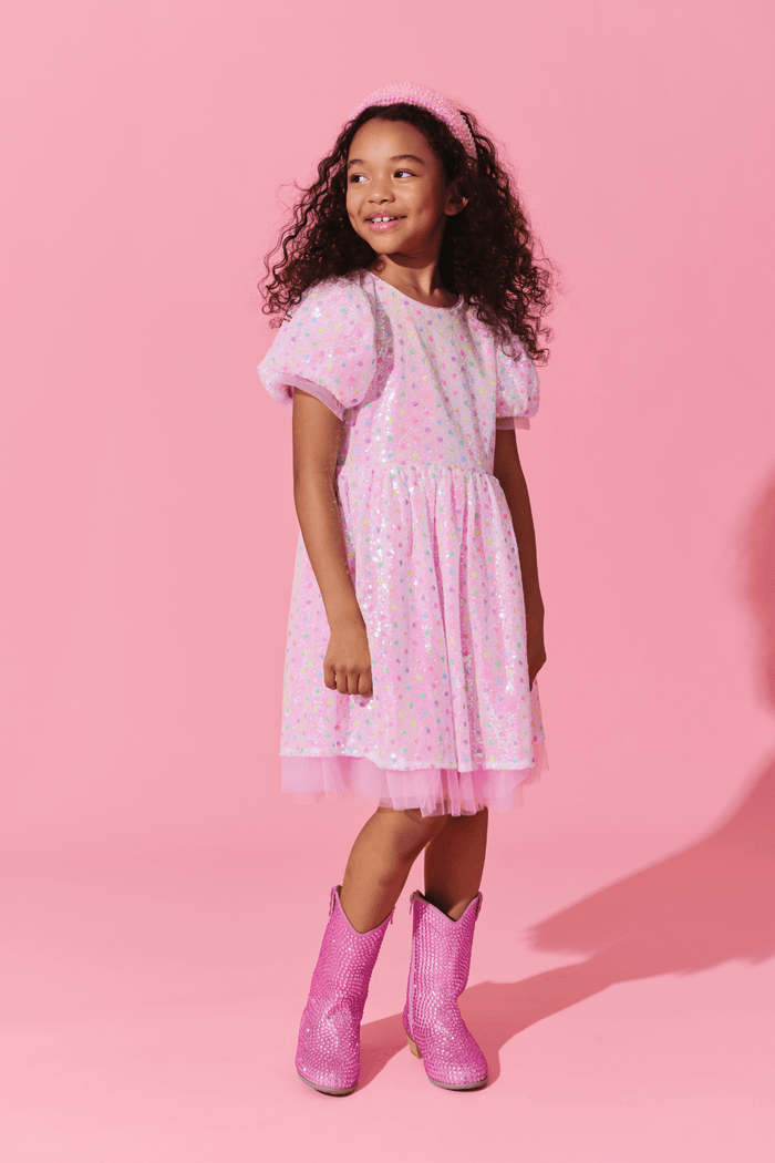 Lola + The Boys Dress Sparkle Confetti Dress