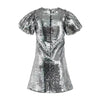 Lola + The Boys Dress Sparkling Silver Sequin Bow Dress