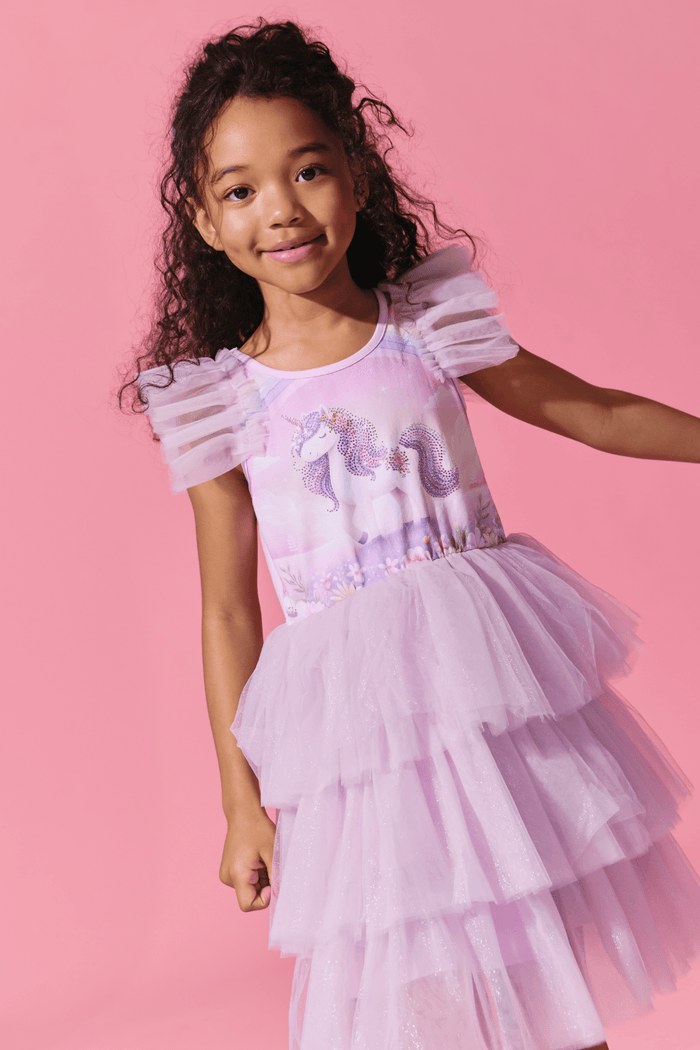Lola + The Boys Dress Stardust Unicorn Dress