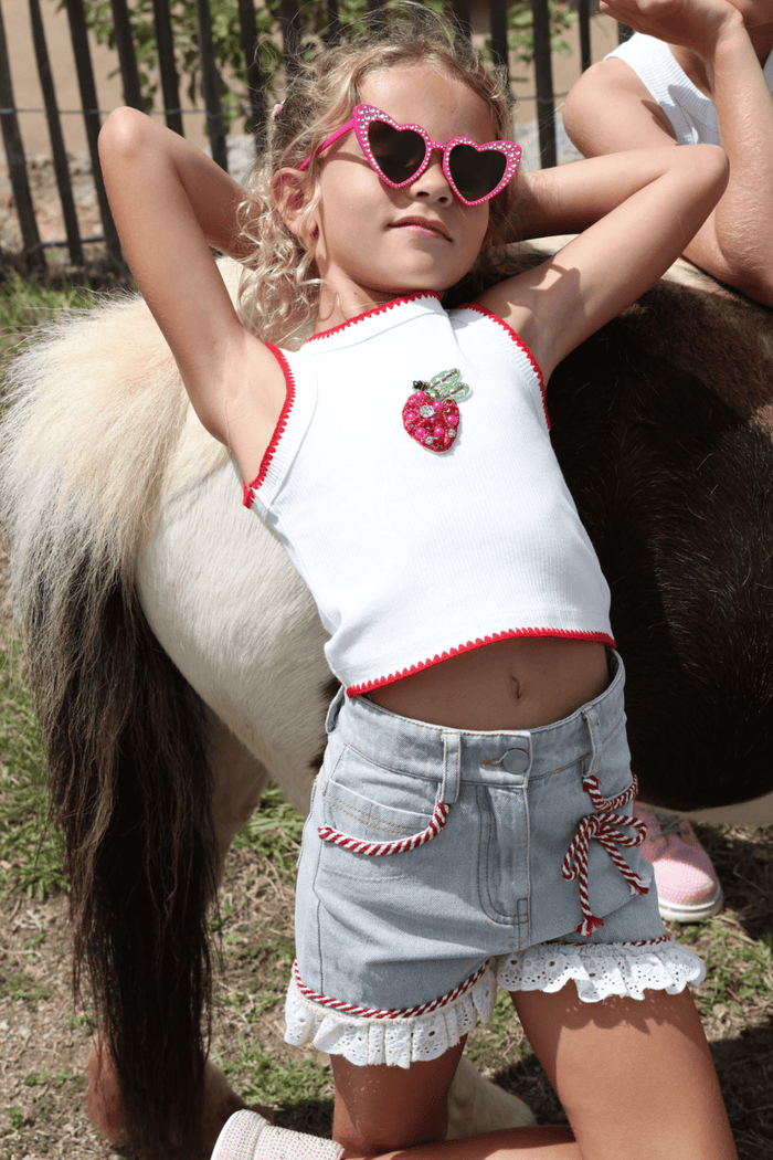 Lola + The Boys Dress 2 Strawberry Beaded Tank Top