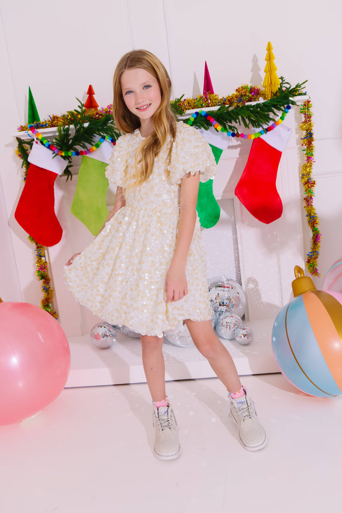 Lola + The Boys Dress Sweet Shimmer Party Dress