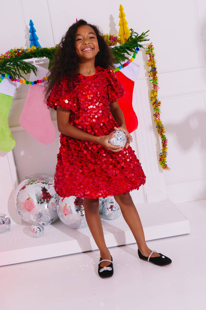 Lola + The Boys Dress Sweet Shimmer Party Dress