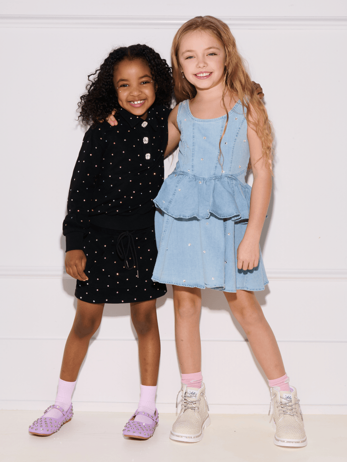Lola + The Boys Dress Twinkle Denim Peplum Dress