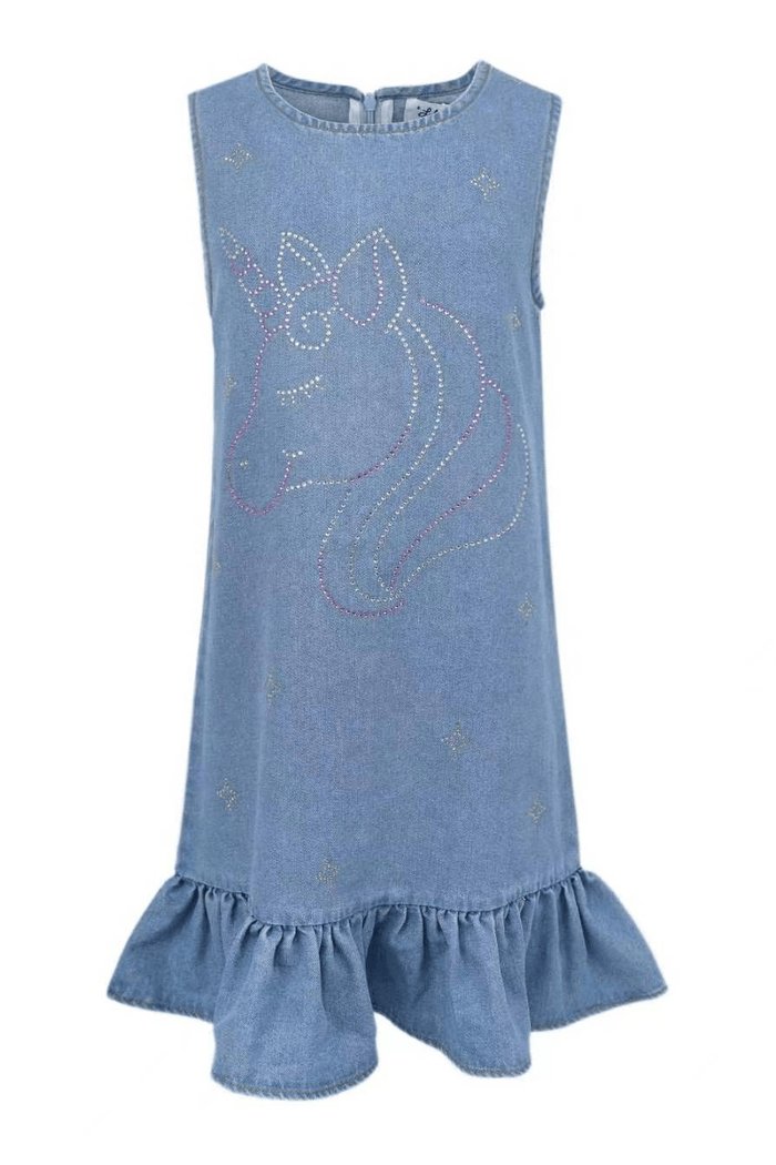 Lola + The Boys Dress Unicorn Dreams Denim Dress