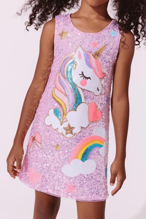 Lola + The Boys Dress 2 Unicorn Magic Shimmer Icon Dress