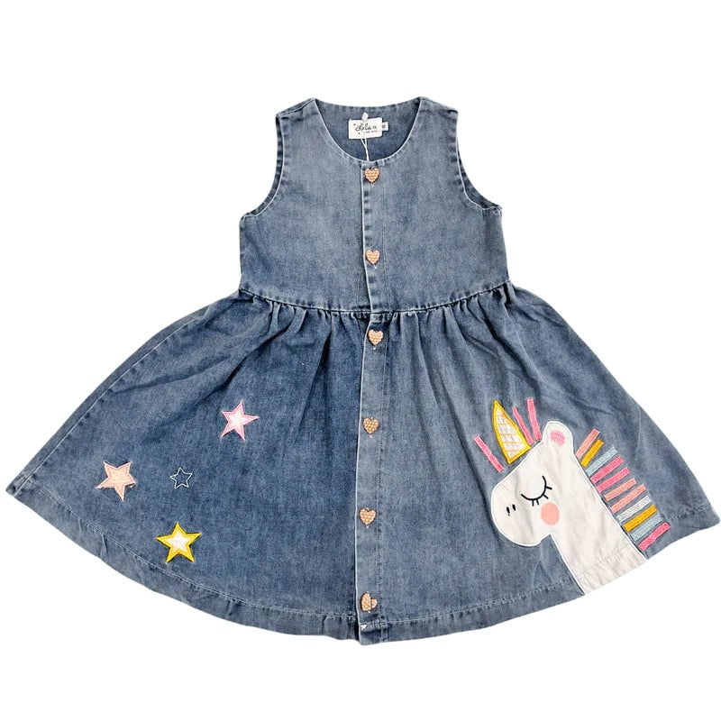 Girls denim 2025 dress next