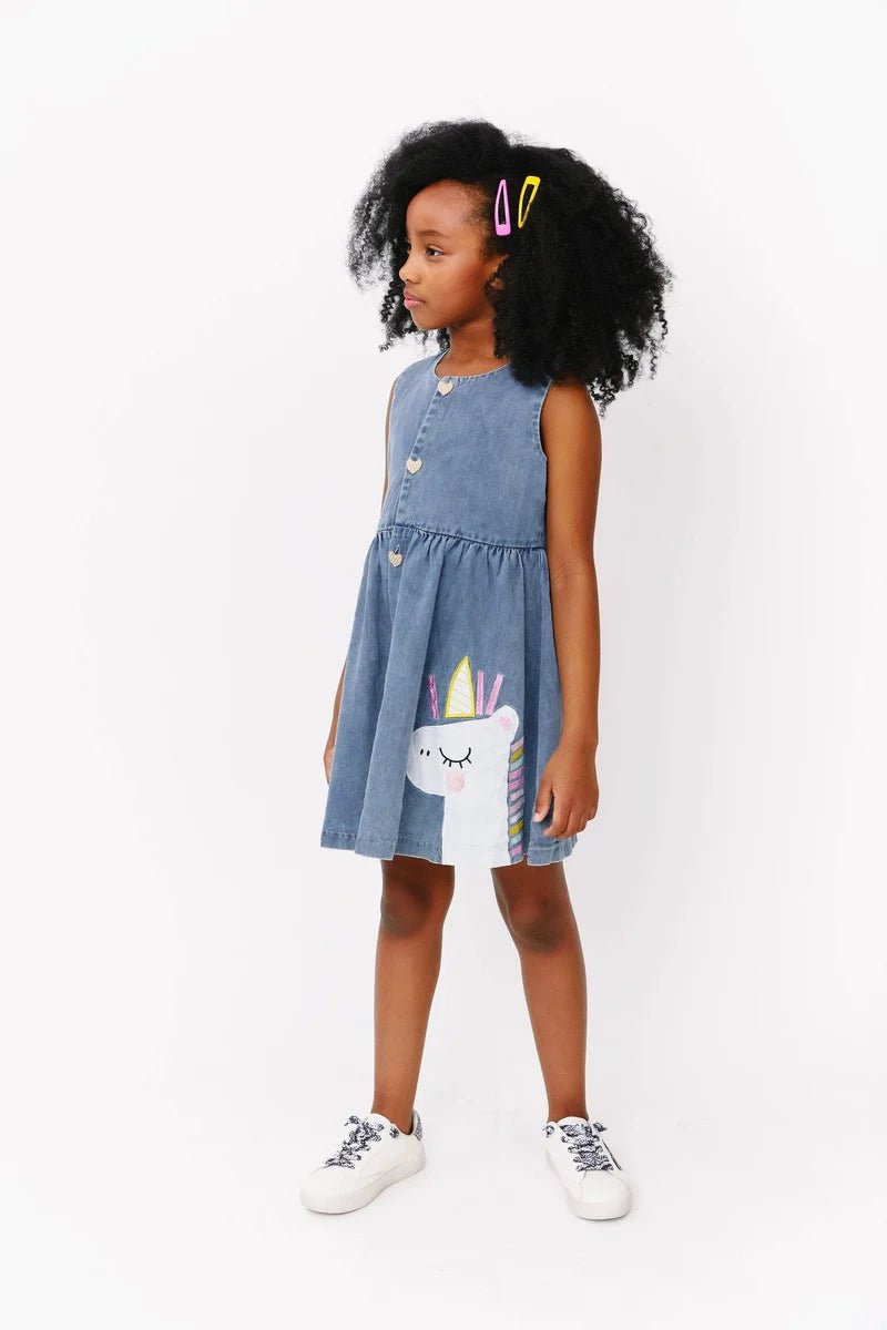 Buy Denim Blue Dresses & Frocks for Girls by AARIKA GIRLS ETHNIC Online |  Ajio.com