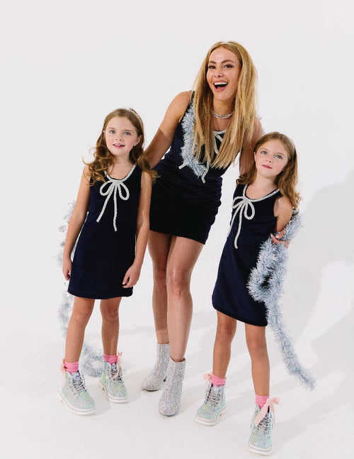Lola + The Boys Dress Velvet Bow Princess Dress – Teen/Women