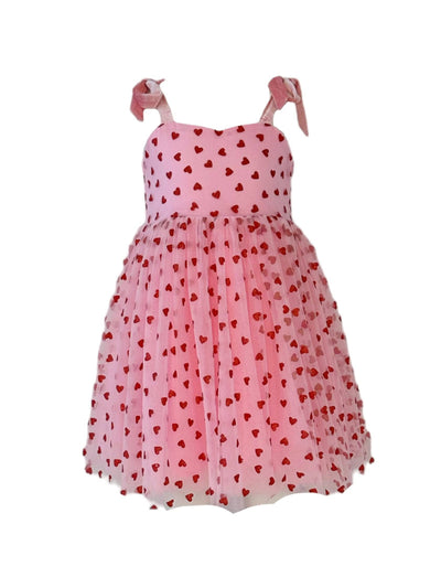 exclude-sale Dress Small Women's Pink Hearts Tank Dress