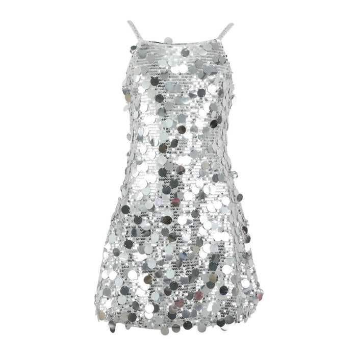 Lola + The Boys Dress Women's Silver Stardust Paillette Dress