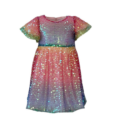 Lola + The Boys Dresses Rainbow Magic Sequin Dress