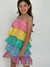 Rainbow Sequin Ruffle Dress
