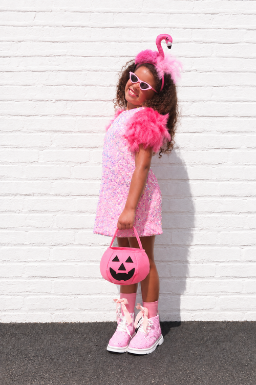 Rose Feather Party Dress