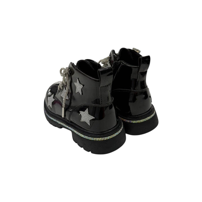 Lola-spring-25 Footwear Black Rainbow Shimmer Stars Boots