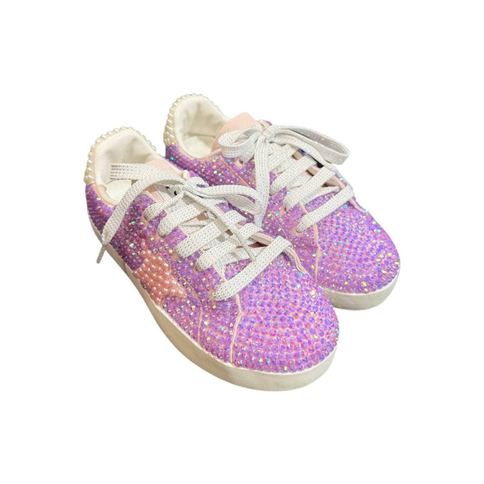 lola-new-arrival Footwear 7C (23) Bubble Gum Crystal Star Sneaker
