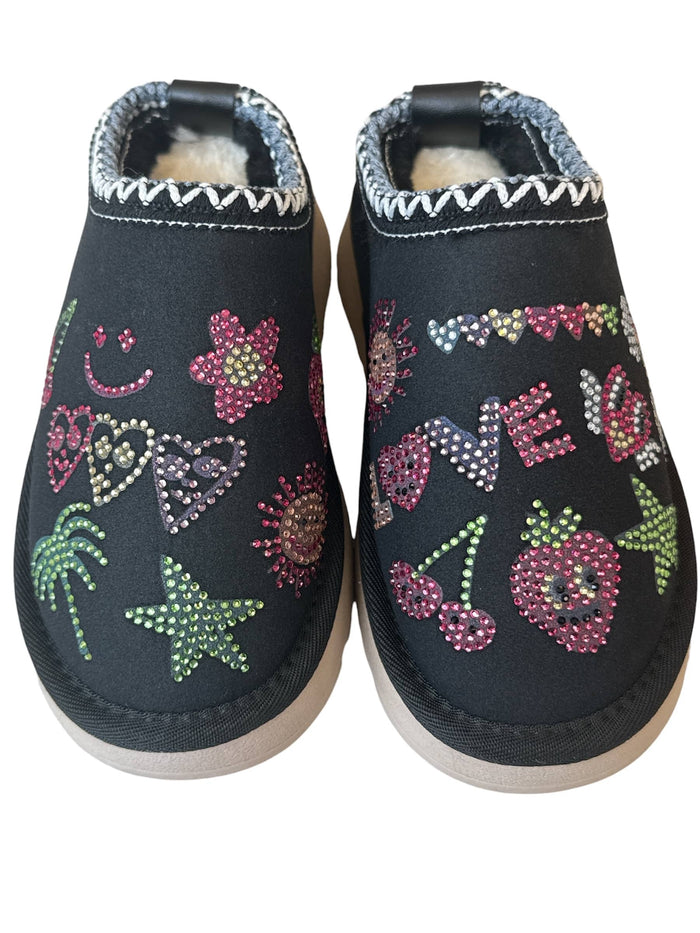 Lola + The Boys Footwear Crystal Doodle Sherpa Booties