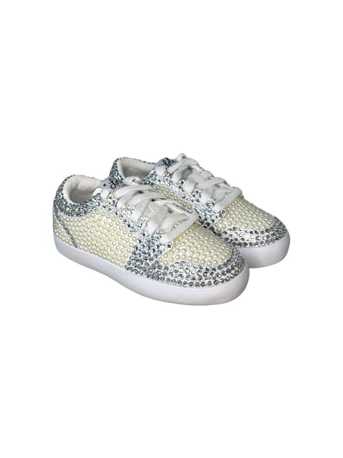 Lola + The Boys Footwear Diamonds and Pearls White Sneakers