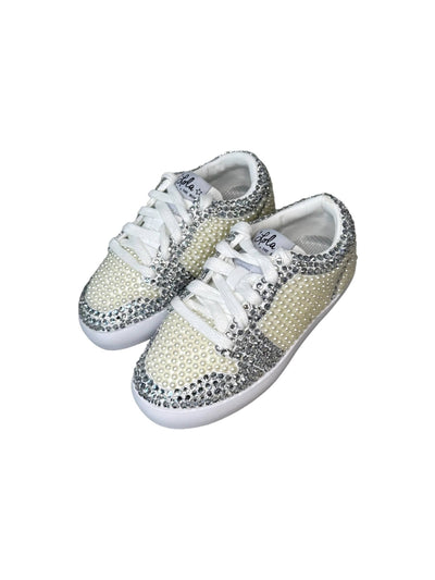 Lola + The Boys Footwear Diamonds and Pearls White Sneakers