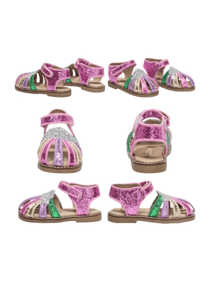 Lola + The Boys Footwear Dreamy Sparkle Rainbow Sandals