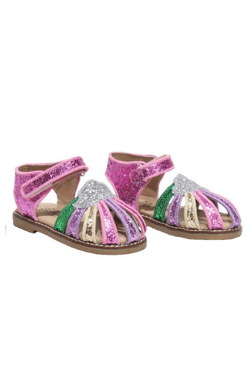 Lola + The Boys Footwear Dreamy Sparkle Rainbow Sandals