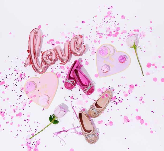 Lola + The Boys Footwear Gold Sparkle Ballet Flat