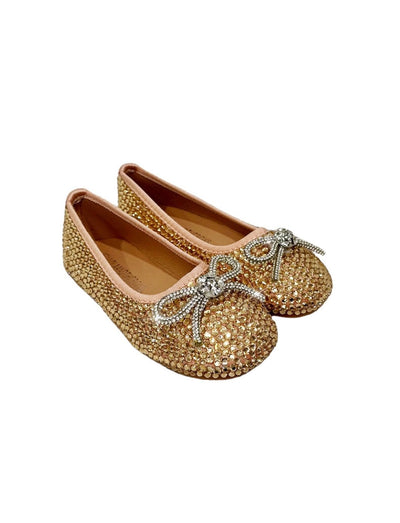 Lola + The Boys Footwear Gold Sparkle Ballet Flats