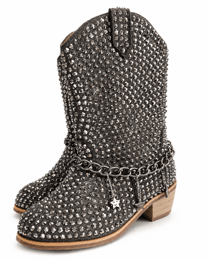 shoes Footwear Graphite Sparkle Cowgirl Boots