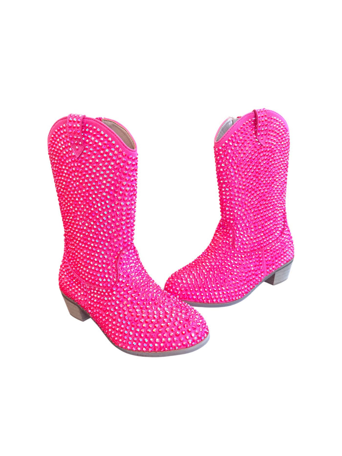 shoes Footwear Hot Pink Crystal Cowgirl Boots