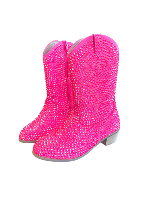 shoes Footwear Hot Pink Crystal Cowgirl Boots