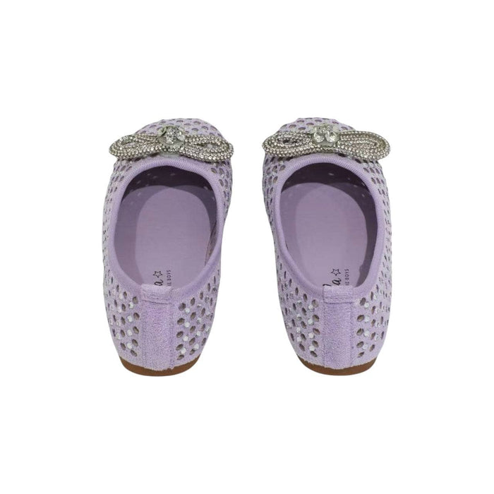 lola-new-arrival Footwear Lavender Sparkle Bow Ballet Flat