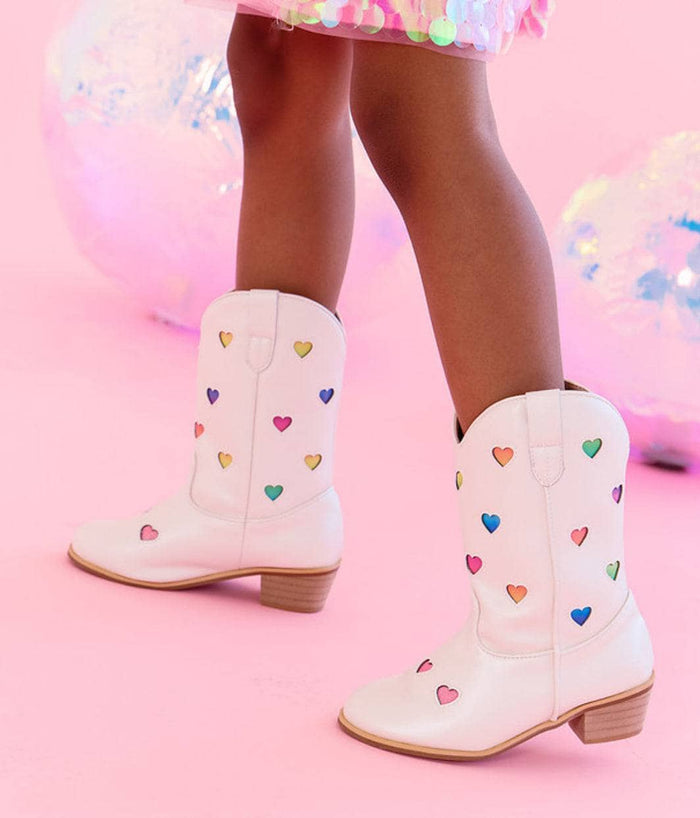 Lola + The Boys Footwear Pastel Ombre Hearts Cowgirl Boots