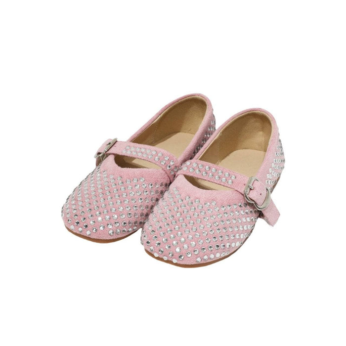 lola-new-arrival Footwear 7C (23) Pink Crystal Ballet Flat