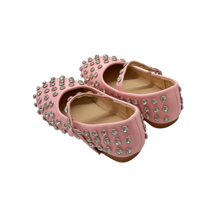 lola-new-arrival Footwear Pink Studded Ballet Flats