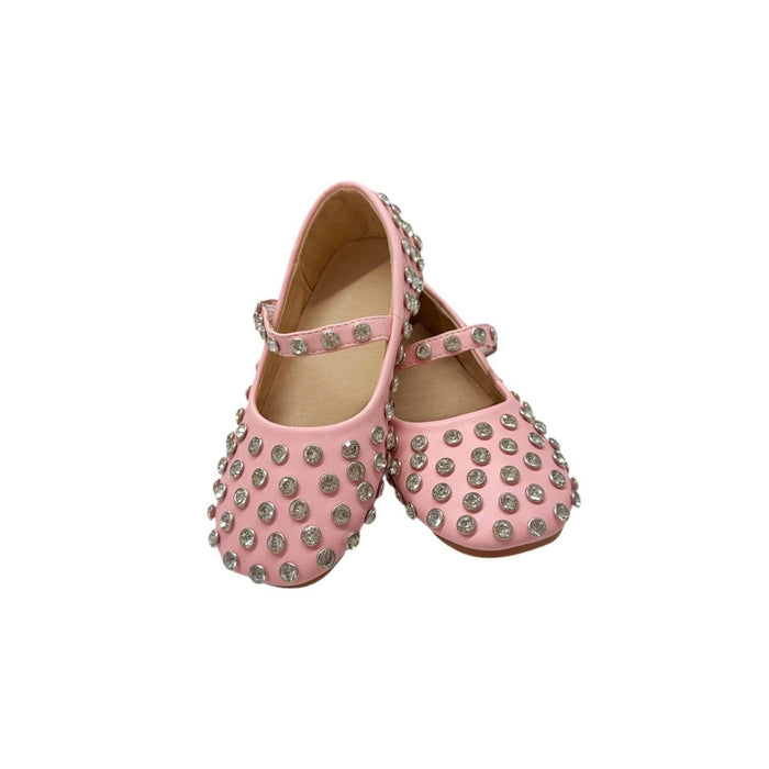 lola-new-arrival Footwear Pink Studded Ballet Flats