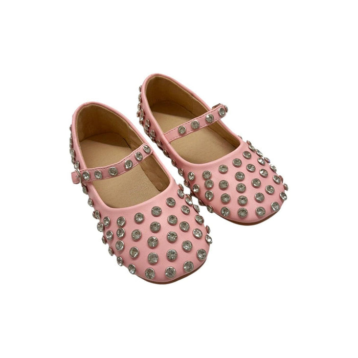 lola-new-arrival Footwear Pink Studded Ballet Flats