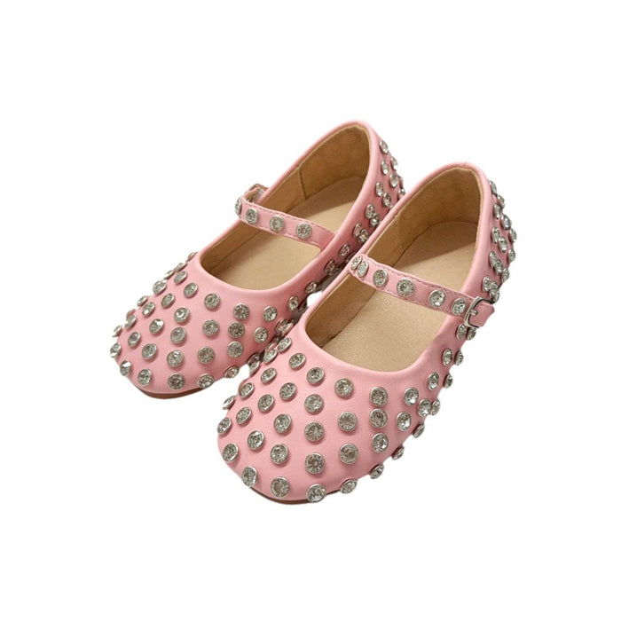 lola-new-arrival Footwear Pink Studded Ballet Flats