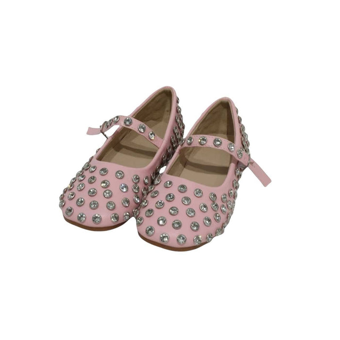lola-new-arrival Footwear Pink Studded Ballet Flats