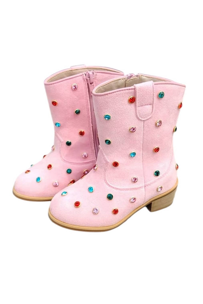 shoes Footwear Pinky Rainbow Star Crystal Cowgirl Boots