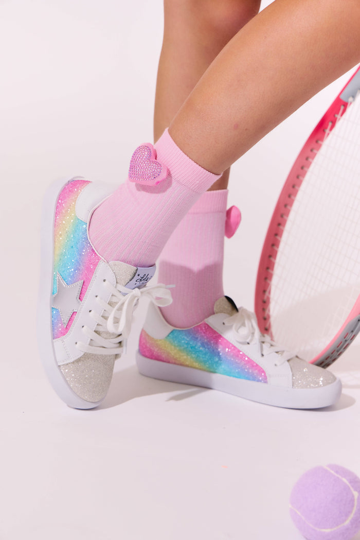 Lola + The Boys Footwear Shimmer Rainbow Star Sneakers