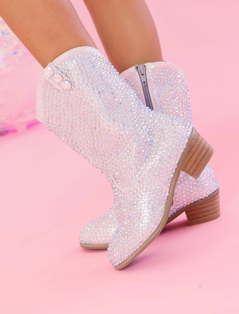 Silver Crystal Cowgirl Boots
