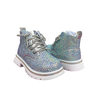 Lola + The Boys Footwear Silver Sparkle Boots