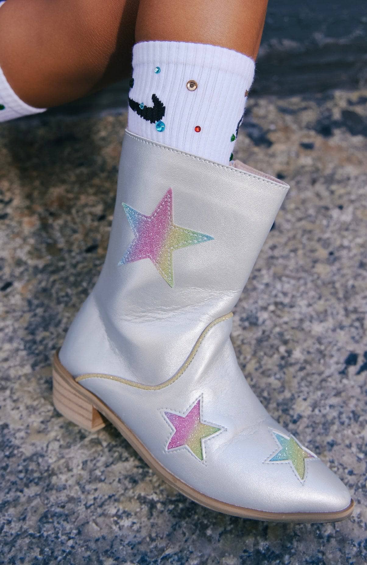 Pink glitter 2024 cowboy boots