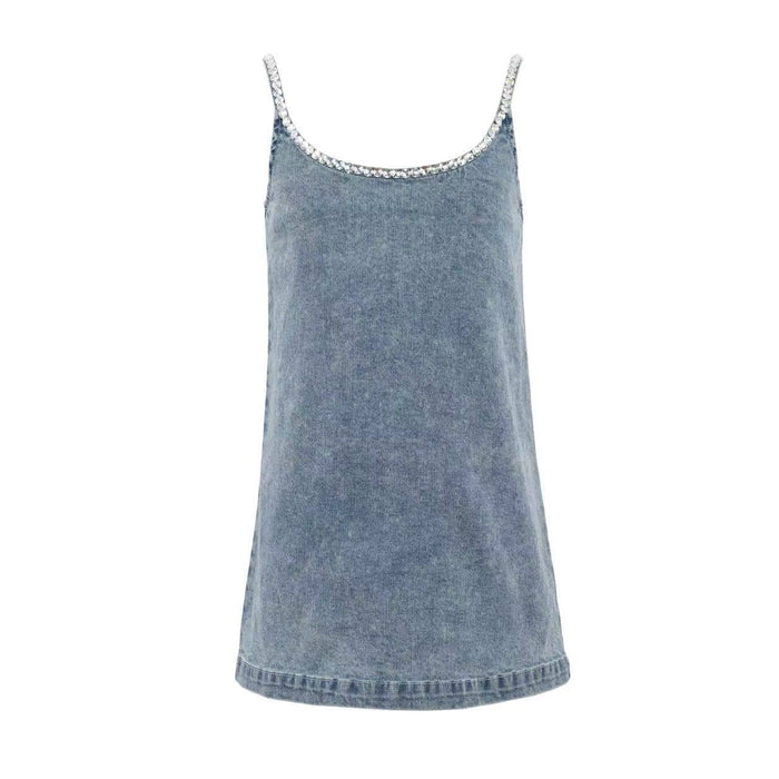 Lola + The Boys Gems Bow Denim Dress