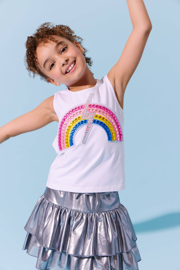 Lola-spring-25 Gems Rainbow Flash Tank Top