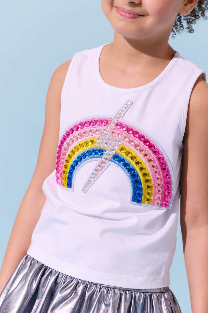 Lola-spring-25 Gems Rainbow Flash Tank Top