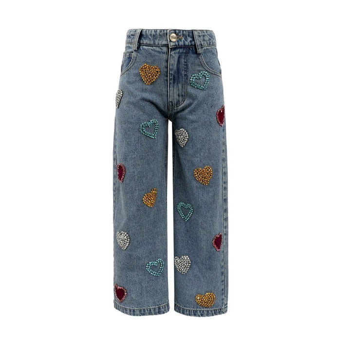 Lola + The Boys Gems Rainbow Heart Jeans