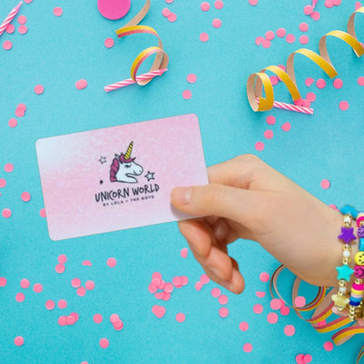 Lola + The Boys Gift Cards 30$ Unicorn World Physical Gift Card