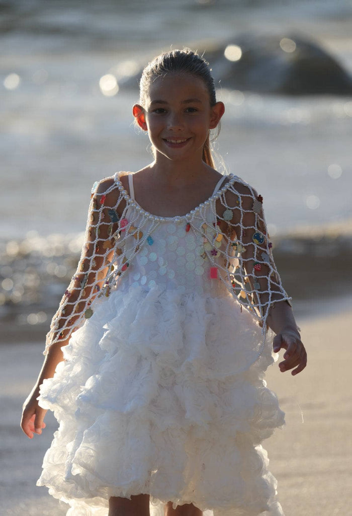 lola-new-arrival Hand Beaded Charm Cover Up