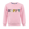 Lola + The Boys Pink / 2 Happy Bunny Crystal Sweatshirt